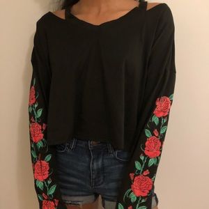 ROMWE black off the shoulder top